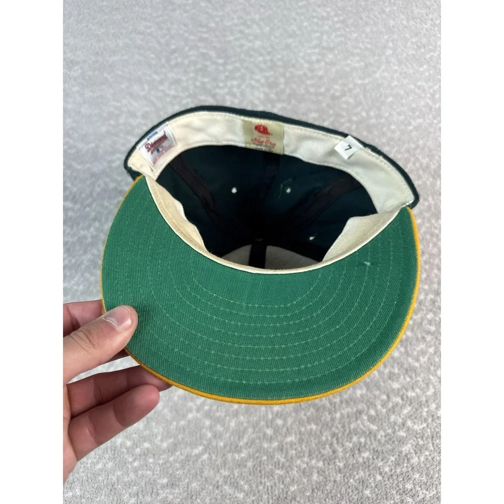 Vintage‎ Oakland Athletics New Era Wool Diamond Collection Fitted Hat 7 MLB